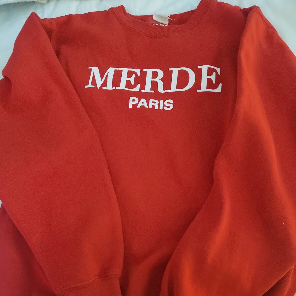 Departure "Merde" Cotton Crewneck